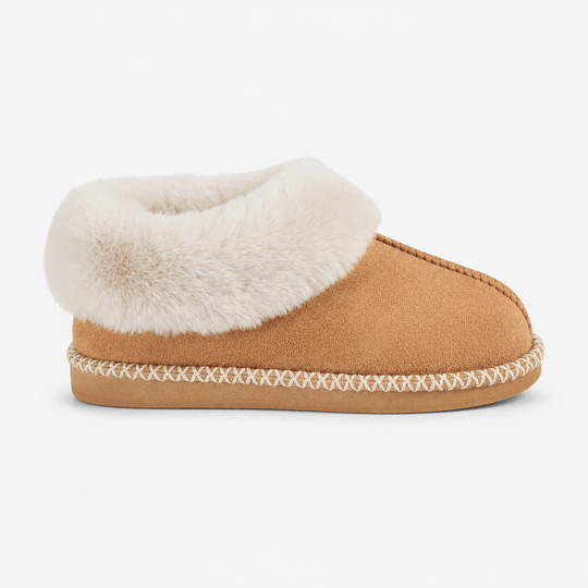 Jo & Joe ELMSLEY Womens Moccasin Slippers Cognac