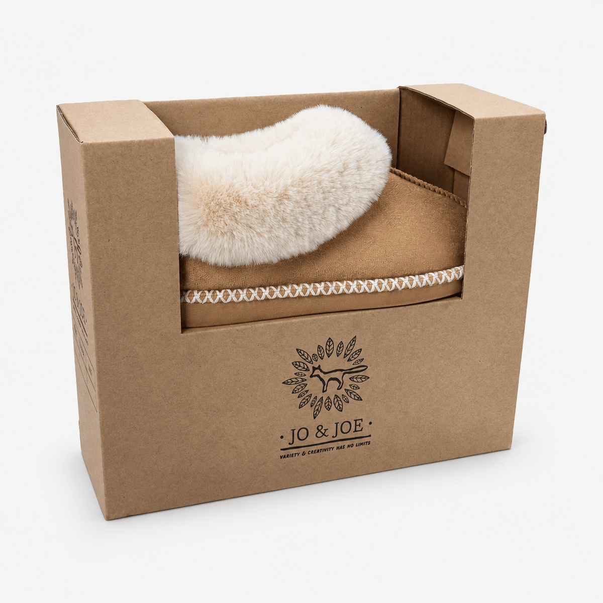 Jo & Joe ELMSLEY Womens Moccasin Slippers Cognac