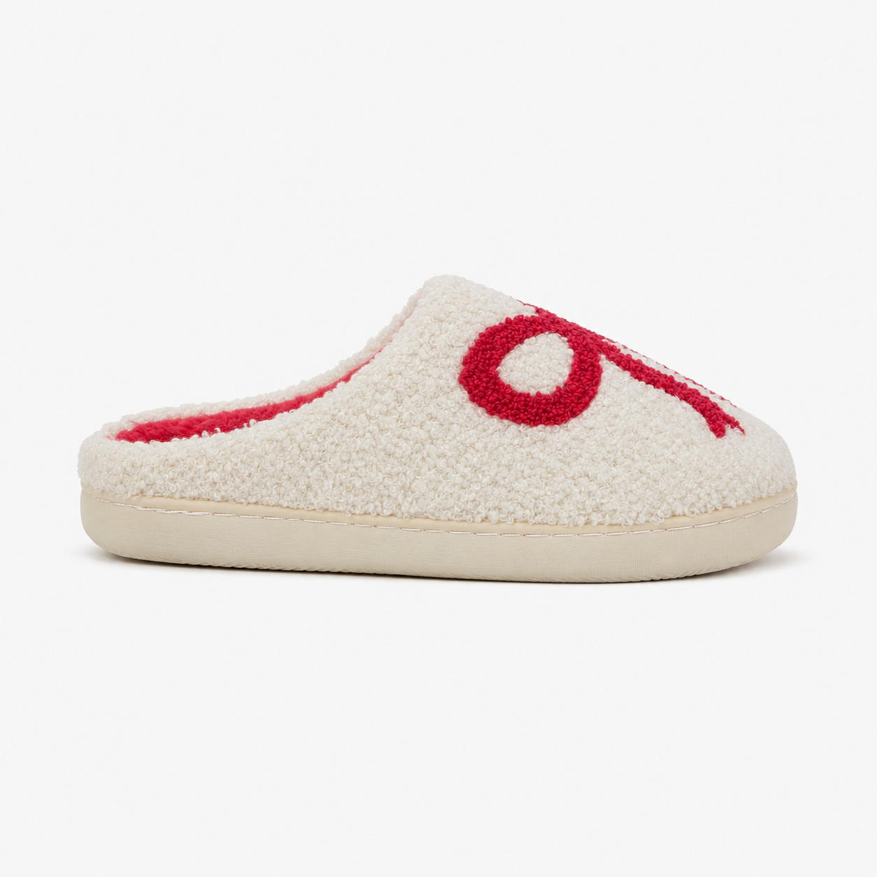 Jo & Joe BOW Womens Mule Slippers Cream