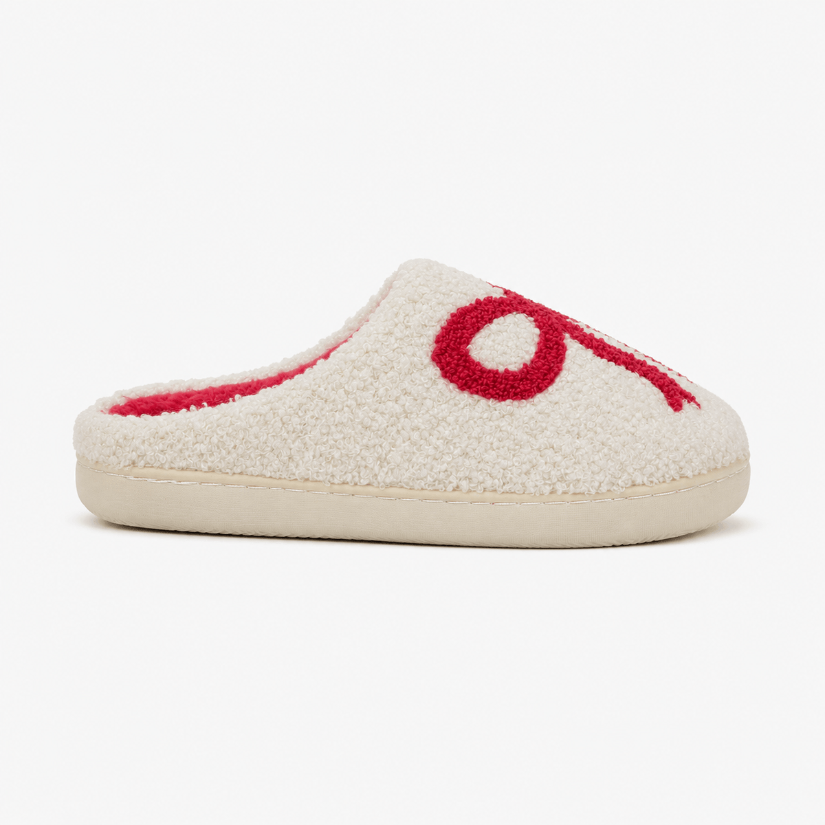 Jo & Joe BOW Womens Mule Slippers Cream