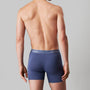 Calvin Klein ICON COTTON STRETCH Mens 3 Pack Boxer Briefs Multicoloured back view showing elastic waistband.