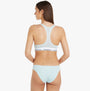 Calvin Klein MODERN COTTON Unlined Bralette Womens Island Reef, back view showcasing soft cups and racerback design.