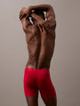 Calvin Klein MC HOLIDAY FASHION Mens 3 Pack Boxer Briefs Multicoloured back view on model showcasing fit and style.