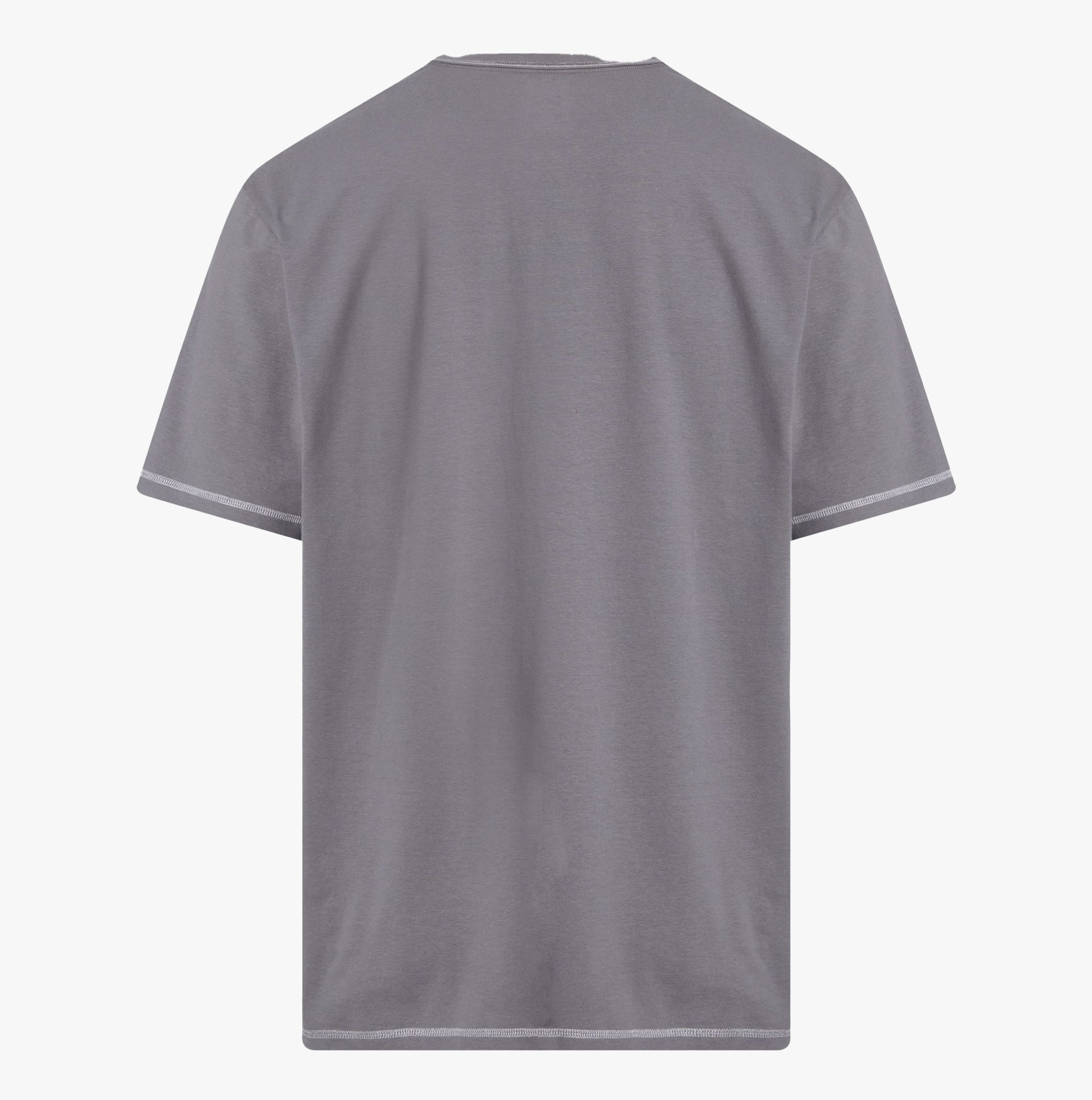Calvin Klein FUTURE SHIFT Mens Lounge Crew Neck T-Shirt Grey back view showcasing the crew neckline and short sleeves.