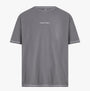 Calvin Klein FUTURE SHIFT Mens Lounge Crew Neck T-Shirt Grey front view showcasing crew neckline and Calvin Klein embroidery.