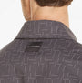 Calvin Klein Shorts Pyjama Set Mens Pure Grey back view showing collar detail and brand label.