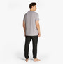 Calvin Klein 100% COTTON Mens Lounge T-Shirt Ash back view model wearing with black pants.