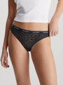 Calvin Klein LACE 3 Pack Bikini Womens Multicoloured side view of low-rise bikini underwear with classic waistband.