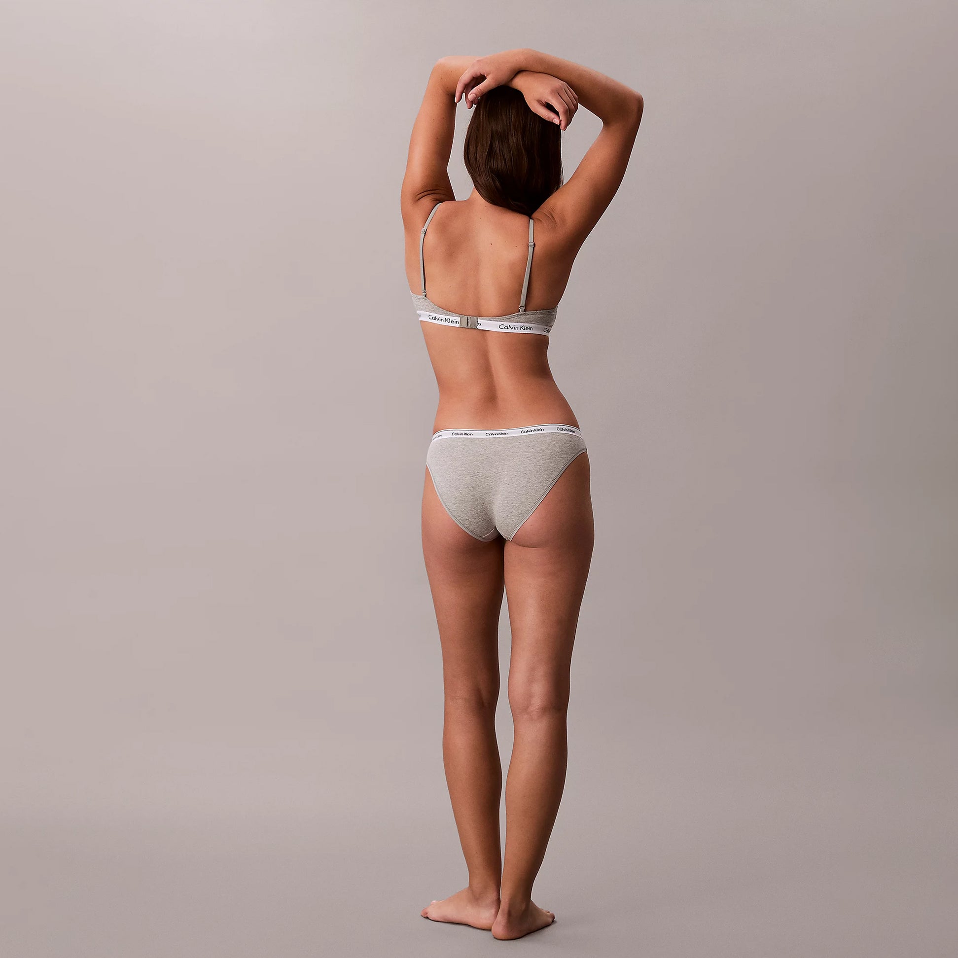 Calvin Klein BIKINI 3 PACK Womens Bikini Multicoloured back view on model showing grey color and style details.