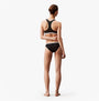 Calvin Klein LOW RISE 3 Pack Bikini Womens Multicoloured back view model wearing black bikini with classic waistband