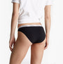 Calvin Klein MODERN LOGO 3 Pack Bikini Womens Black back view featuring signature waistband and low rise fit.