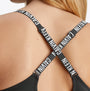 Calvin Klein INTENSE POWER Lined Bralette Womens Black back view showcasing adjustable cross-back straps.