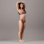 Calvin Klein CK INSTINCT Womens Unlined Triangle Vintage Pink in side view, showcasing the lingerie style and color.