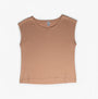 Calvin Klein ULTRA LIGHT Wide Neck Lounge T-Shirt Womens Subtle Bloom, front view, sleeveless, lightweight, minimalist design.
