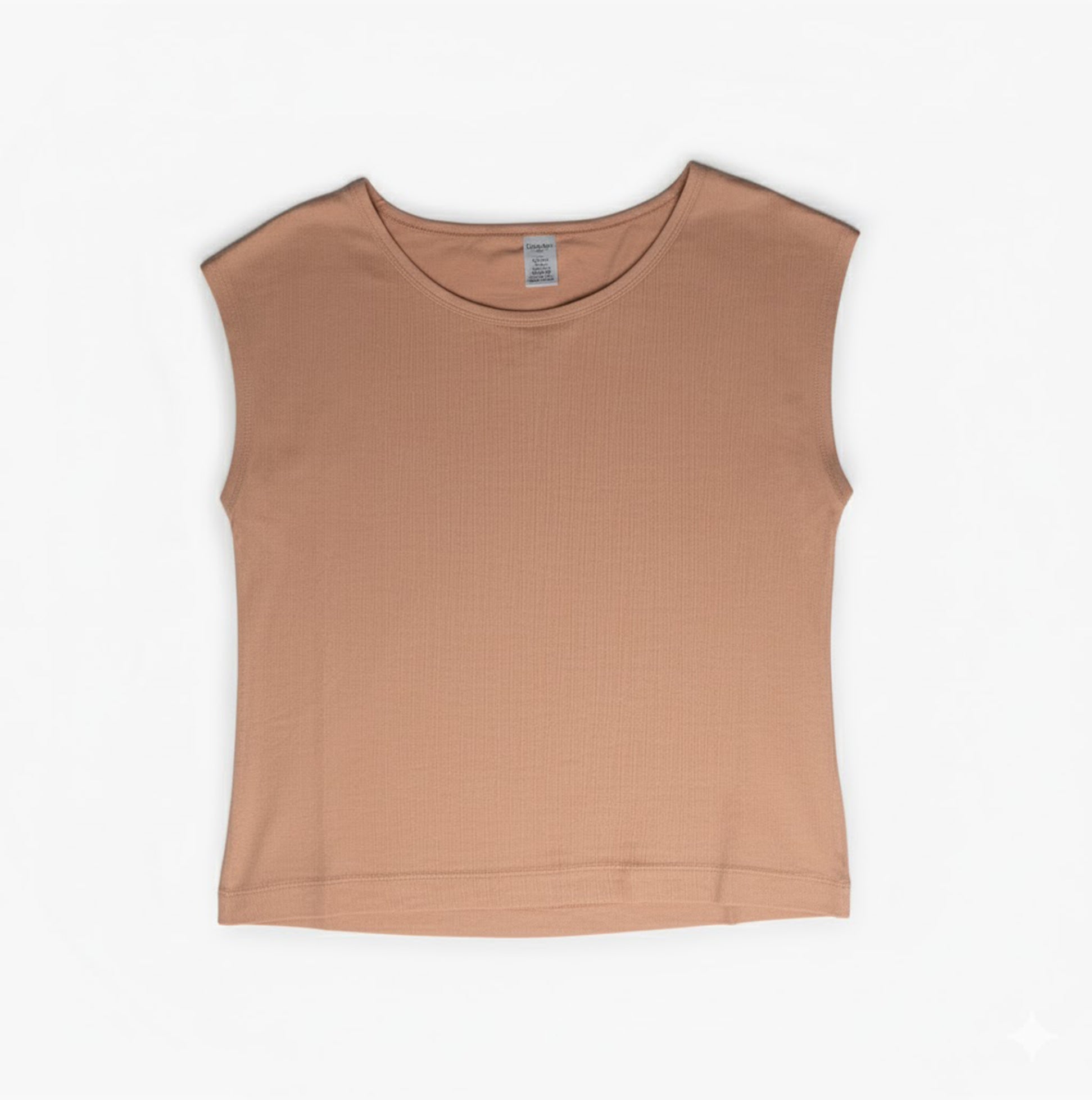 Calvin Klein ULTRA LIGHT Wide Neck Lounge T-Shirt Womens Subtle Bloom, front view, sleeveless, lightweight, minimalist design.