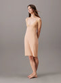 Calvin Klein SCULPT LACE LOUNGE Full Slip Nightdress Womens Subtle Bloom side view model wearing nightdress