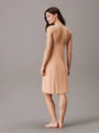 Calvin Klein SCULPT LACE LOUNGE Full Slip Nightdress Womens Subtle Bloom back view showing spaghetti straps and soft fabric.