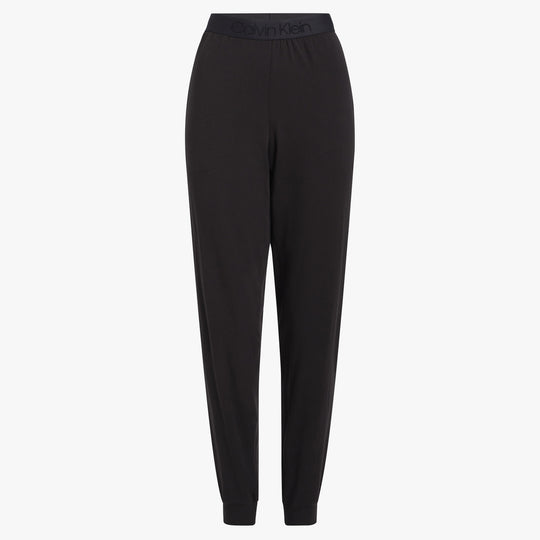 Calvin Klein INTRINSIC Womens Joggers Black front view showcasing comfortable fit and elastic waistband.