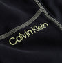 Calvin Klein FUTURE SHIFT Womens Joggers Black detail view of logo embroidery on fabric.