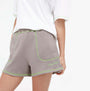 Calvin Klein Womens Loungewear Set T-Shirt and Shorts side view showing shorts with green details.