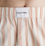 Calvin Klein S/S SHORT SET FRN Womens Pyjamas Chambray Stripe/Ash Rose detail view of waistband and label.