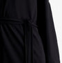 Calvin Klein INTENSE POWER Womens Bathrobe Black detail view showcasing the belted waist and shawl collar.