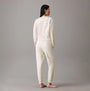 Calvin Klein TONAL LOGO LOUNGE Womens Joggers Sandshell back view on model