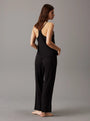 Calvin Klein CK ATTRACTION Womens Camisole Top Black back view with spaghetti straps and racer-back design.