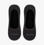Calvin Klein 2 Pack Mens Invisible Socks Black top view showcasing soft fabric and logo detail.