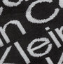 Calvin Klein 2 Pack Mens Ankle Signiture Socks Black detail view showing fabric texture and logo.