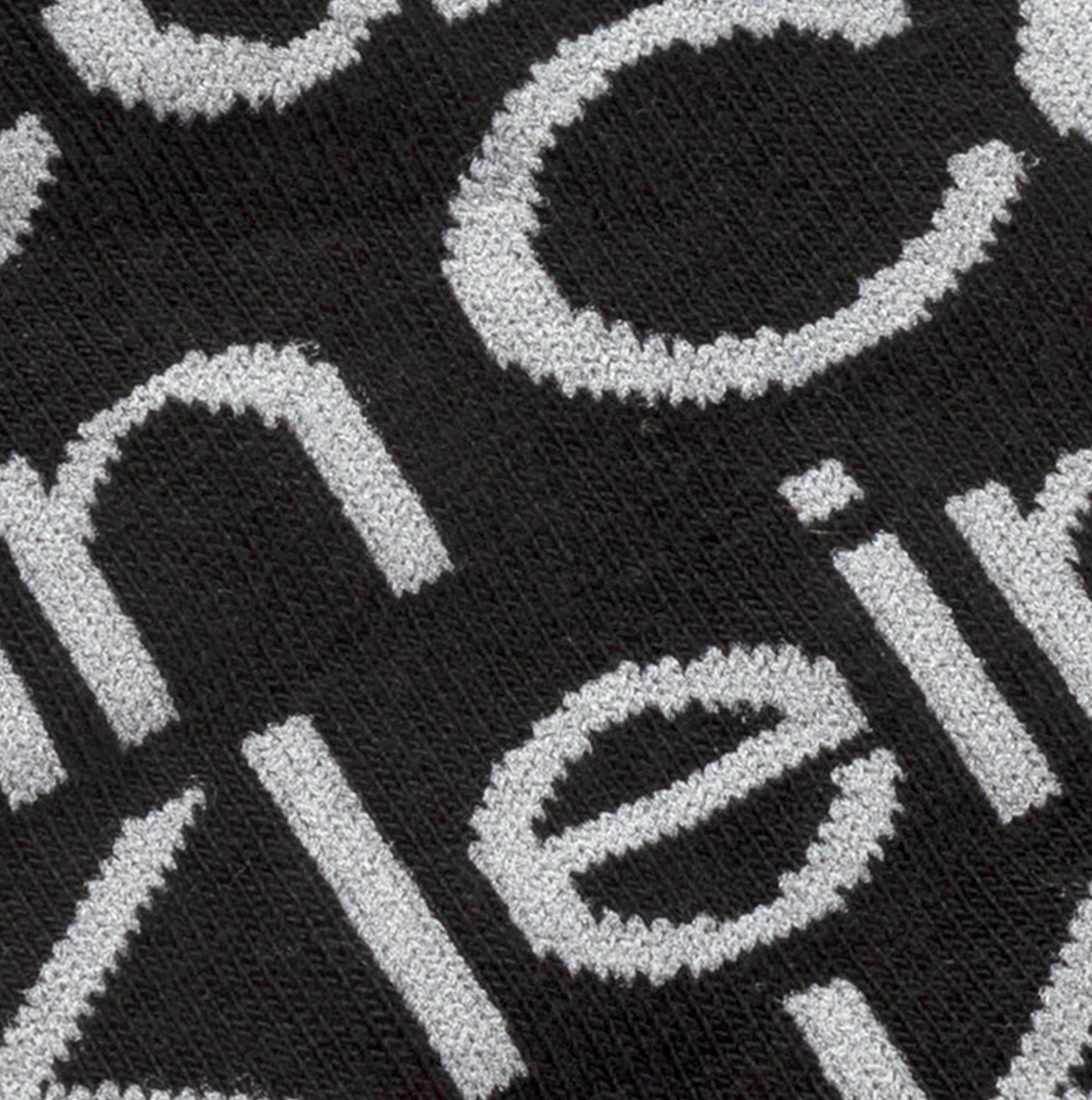 Calvin Klein 2 Pack Mens Ankle Signiture Socks Black detail view showing fabric texture and logo.