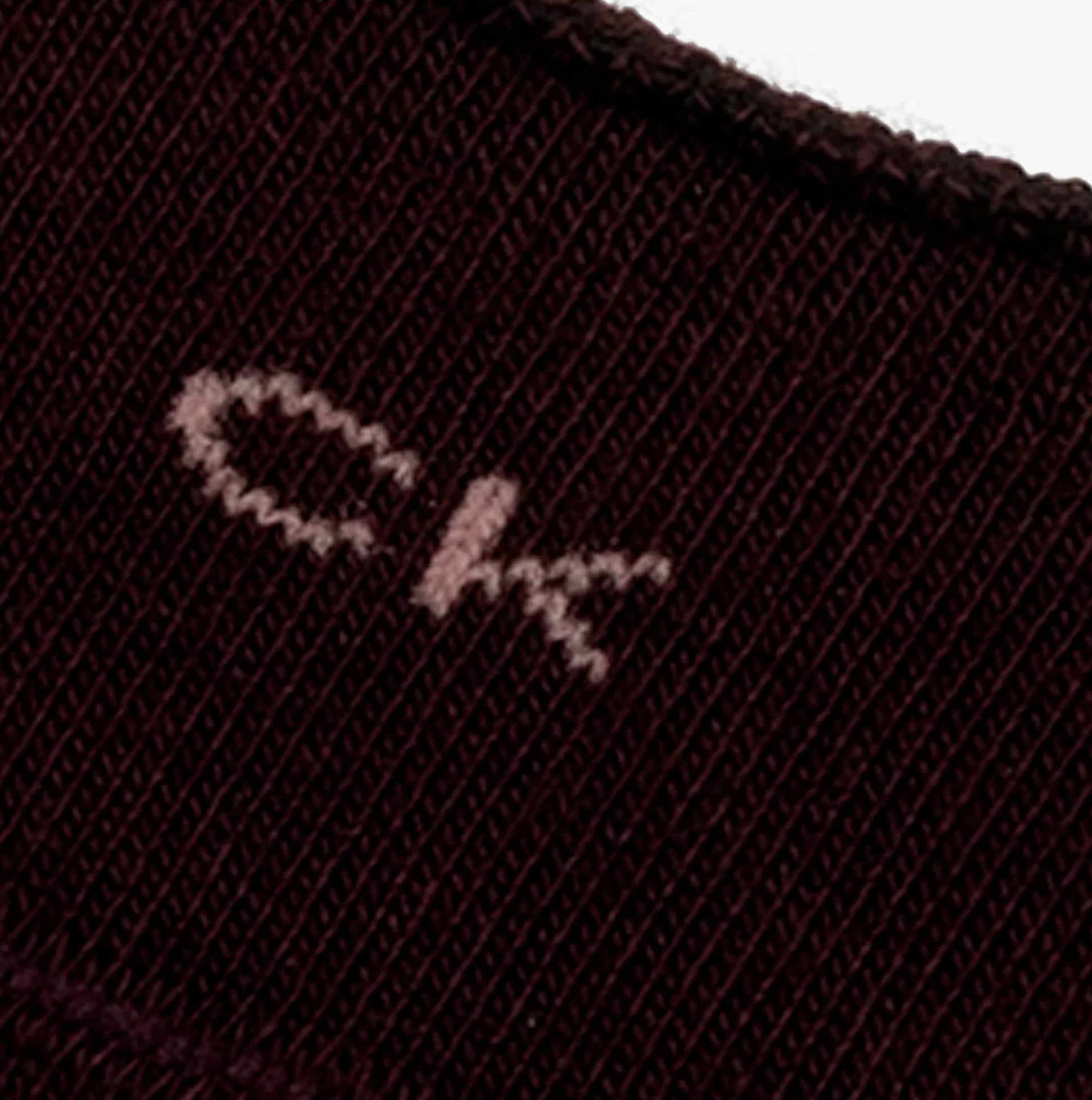 Calvin Klein 2 Pack Womens Invisible Socks Pink Combo detail view showing CK logo on the fabric.