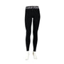 Calvin Klein LOGO Waist Leggings Black front view showcasing the CK logo waistband and slim fit design.