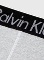Calvin Klein LOGO Waist Leggings Grey detail view of waistband highlighting CK logo.