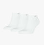 Calvin Klein 3 Pack Sneaker Mens Socks White side view showcasing three pairs of ankle socks.