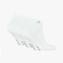 Calvin Klein 3 Pack Sneaker Mens Socks White, side view, showcasing three pairs of ankle socks in white with logo.