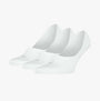 Calvin Klein 3 Pack Footie Mens Socks White side view showcasing three pairs of footie socks in white.