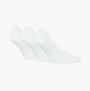Calvin Klein 3 Pack Footie Mens Socks White, side view showing three pairs of footie socks.