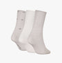 Calvin Klein 3 Pack Giftbox Grid Womens Socks Light Grey side view showing three different designs in a gift box.