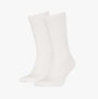 Calvin Klein 2 Pack Back Logo Mens Socks White front view showcasing soft white sneaker socks with ribbed design.