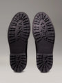 Calvin Klein CHELSEA BOOTS Mens Ck Black sole view, featuring a rubber tread design for traction and durability.