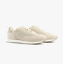 Calvin Klein SUEDE LOW PROFILE Mens Trainers Feather Gray Mix side view showing lace-up closure and comfortable design.