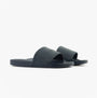 Calvin Klein POOL SLIDE W/ CK SQU Mens Sliders Calvin Navy side view, lightweight slip-on synthetic sliders.