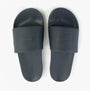 Calvin Klein POOL SLIDE W/ CK SQU Mens Sliders Calvin Navy top view showing flat and lightweight design.