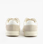 Calvin Klein LOW TOP LACE UP Mens Trainers White/Dark Ecru back view showing the lace-up closure and rounded toe.