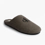 Calvin Klein HOME SLIPPER MULE Mens Slippers Multicoloured side view of brown slipper with CK logo.