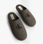 Calvin Klein HOME SLIPPER MULE Mens Slippers Multicoloured top view showcasing the comfortable slip-on design and CK logo.
