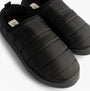 Calvin Klein HOME SLIPPER RIPSTOP Mens Slippers Black top view, featuring padded design and slip-on style.