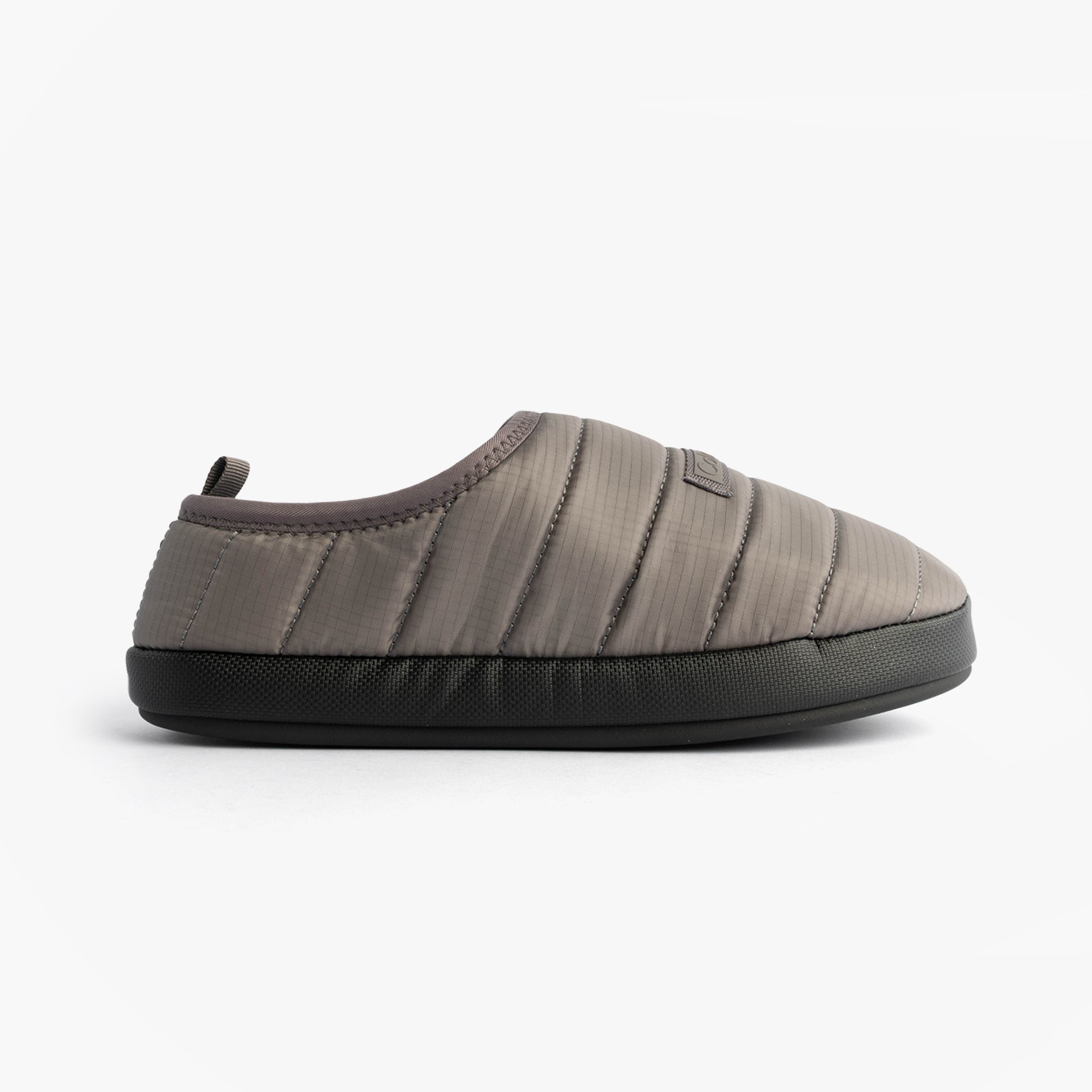 Calvin Klein HOME SLIPPER RIPSTOP Mens Slippers Multicoloured side view showing lightweight polyester upper and slip-on design.