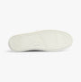 Calvin Klein CUPSOLE LACE UP Womens Trainers Black/White bottom view showing rubber sole design and logo detail.